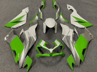 Glänzend Grün Weiß & Silber 2019-2023 ZX6R Motorrad Verkleidung