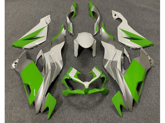 Glänzend Grün Weiß & Silber 2019-2023 ZX6R Motorrad Verkleidung