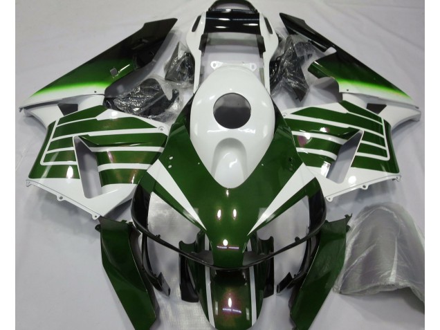 Glänzend Weiß & Grün Verblassen 2003-2004 CBR600RR Motorrad Verkleidung