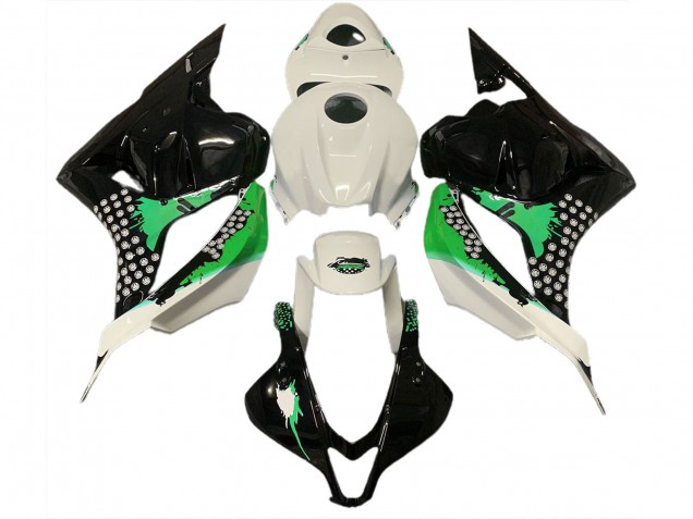 Glänzend Weiß & Grün Verspritzt 2009-2012 CBR600RR Motorrad Verkleidung