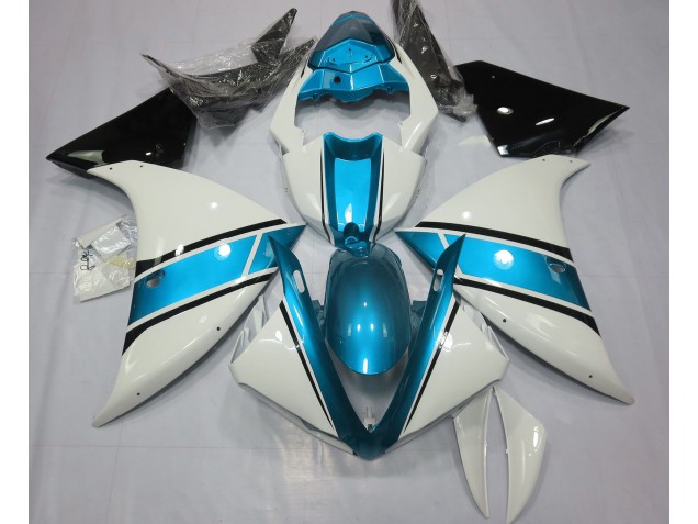 Glänzend Weiß & Hellblau 2009-2011 R1 Motorrad Verkleidung