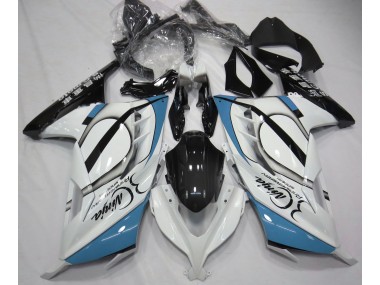 Glänzend Weiß & Hellblau 2013-2018 Ninja 300 Motorrad Verkleidung
