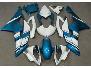 Glänzend Weiß & Hellblau OEM-Stil 2008-2016 R6 Motorrad Verkleidung