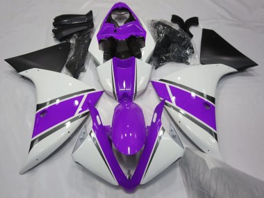 Glänzend Weiß & Lila 2009-2011 R1 Motorrad Verkleidung