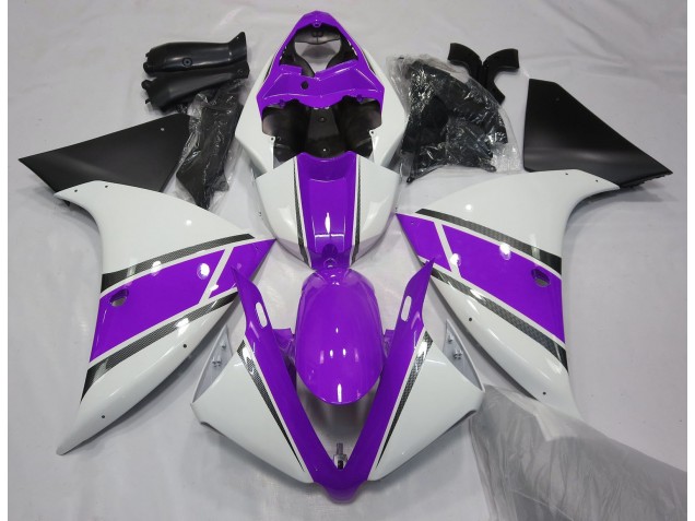 Glänzend Weiß & Lila 2009-2011 R1 Motorrad Verkleidung