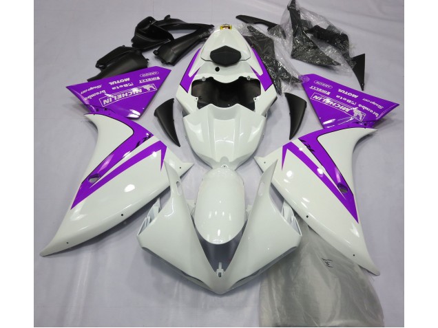 Glänzend Weiß & Lila 2012-2014 R1 Motorrad Verkleidung