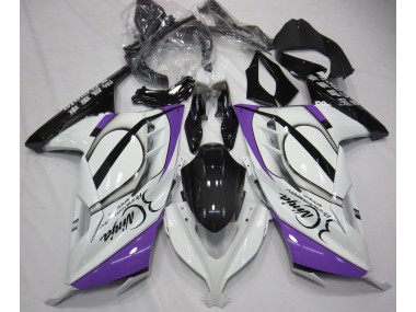 Glänzend Weiß & Lila 2013-2018 Ninja 300 Motorrad Verkleidung