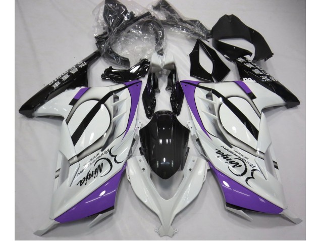 Glänzend Weiß & Lila 2013-2018 Ninja 300 Motorrad Verkleidung