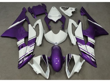 Glänzend Weiß & Lila OEM-Stil 2008-2016 R6 Motorrad Verkleidung