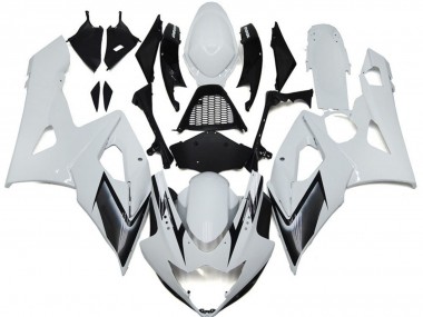 Glänzend Weiß Mit Silbernen Akzenten 2005-2006 GSXR 1000 Motorrad Verkleidung