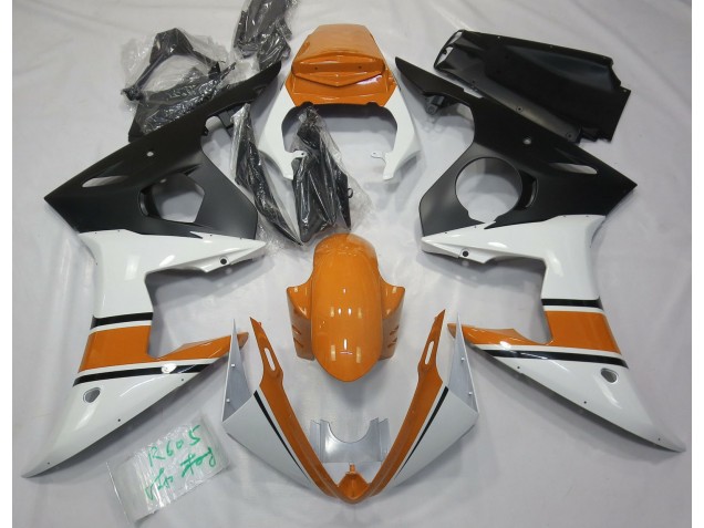 Glänzend Weiß & Orange 2003-2004 R6 Motorrad Verkleidung