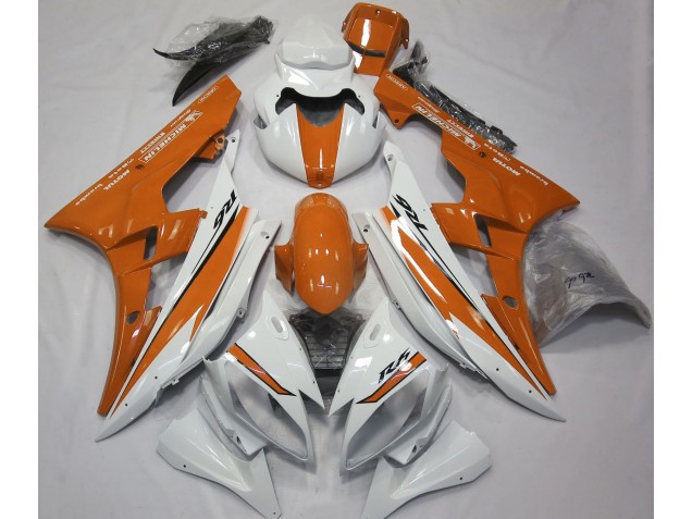 Glänzend Weiß & Orange 2006-2007 R6 Motorrad Verkleidung
