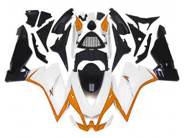 Glänzend Weiß & Orange 2010-2015 RSV4 1000 Motorrad Verkleidung