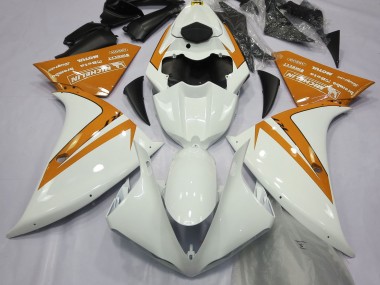 Glänzend Weiß & Orange 2012-2014 R1 Motorrad Verkleidung