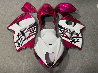 Glänzend Weiß & Pink 1997-2007 GSXR 1300 Motorrad Verkleidung