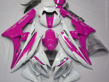 Glänzend Weiß & Pink 2006-2007 R6 Motorrad Verkleidung