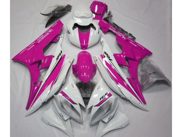 Glänzend Weiß & Pink 2006-2007 R6 Motorrad Verkleidung