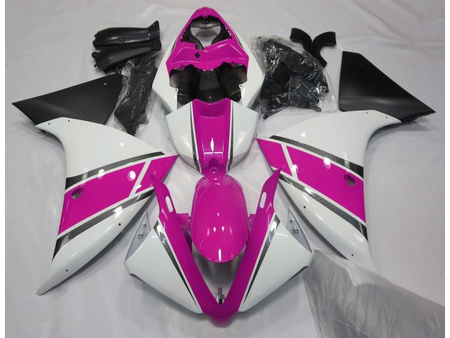 Glänzend Weiß & Pink 2009-2011 R1 Motorrad Verkleidung