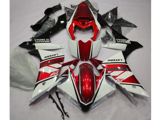 Glänzend Weiß & Rot 2007-2008 R1 Motorrad Verkleidung