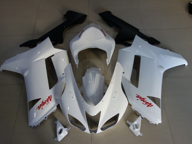 Glänzend Weiß & Rot Logos 2007-2008 ZX6R Motorrad Verkleidung