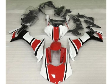 Glänzend Weiß Rot & Schwarz 2015-2019 R1 Motorrad Verkleidung