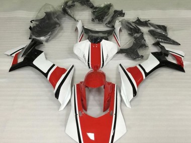 Glänzend Weiß Rot & Schwarz 2015-2019 R1 Motorrad Verkleidung