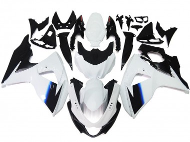 Glänzend Weiß & Schwarz 2009-2016 GSXR 1000 Motorrad Verkleidung
