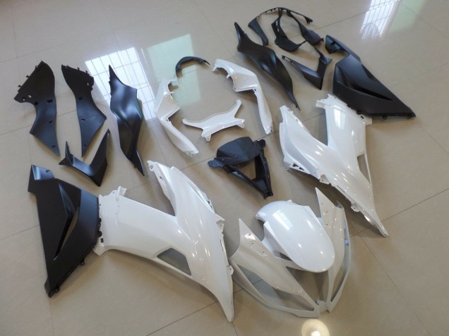 Glänzend Weiß Schwarz 2013-2018 ZX6R Motorrad Verkleidung