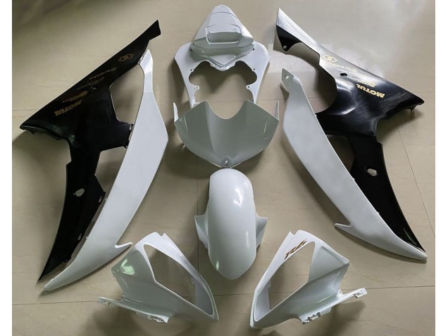 Glänzend Weiß & Schwarz & Gold 2008-2016 R6 Motorrad Verkleidung