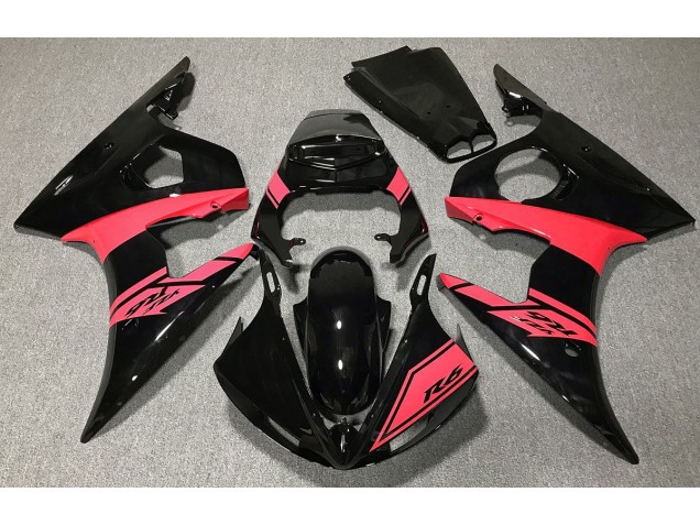 Glänzend Schwarz & Rot 2003-2004 R6 Motorrad Verkleidung
