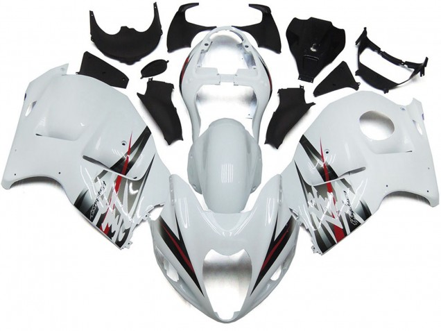 Glänzend Weiß & Silber Stil 1997-2007 GSXR 1300 Motorrad Verkleidung