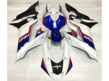 Glänzend Weiß & Tiefes Blau 2017-2021 R6 Motorrad Verkleidung