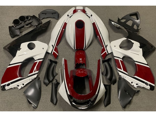 Glänzend Weiß & Tiefrot 1998-2007 YZF600 Motorrad Verkleidung
