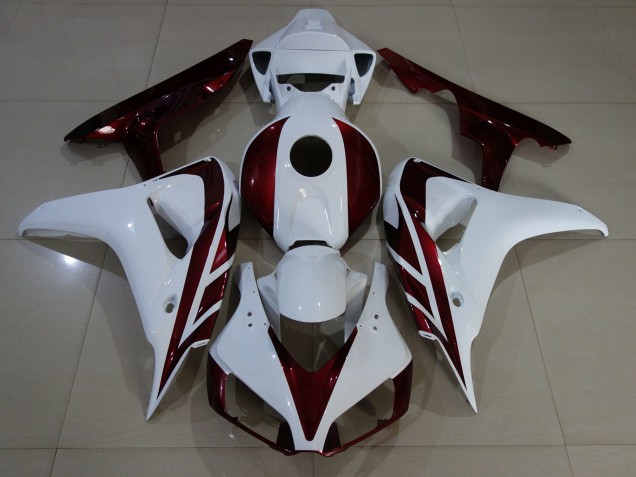 Glänzend Weiß & Tiefrot 2006-2007 CBR1000RR Motorrad Verkleidung