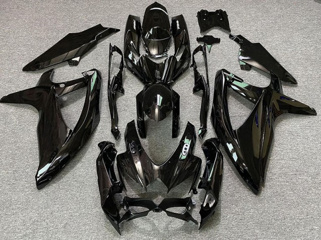 Glänzende Schwarze & Weiße Logos 2008-2010 GSXR 600-750 Motorrad Verkleidung