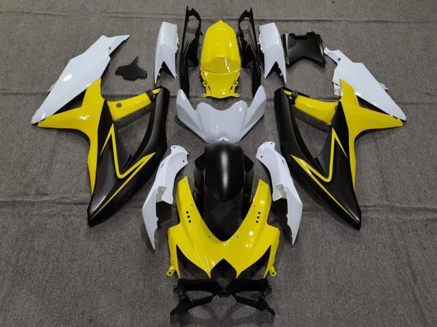Glänzendes Gelb & Weiß 2008-2010 GSXR 600-750 Motorrad Verkleidung