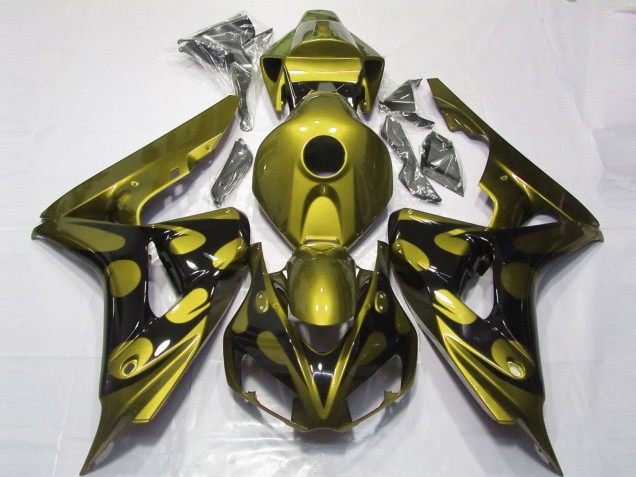 Glänzendes Gelb & Schwarz 2006-2007 CBR1000RR Motorrad Verkleidung