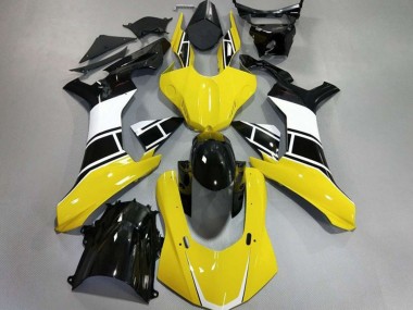 Glänzendes Gelb Weiß & Schwarz 2015-2019 R1 Motorrad Verkleidung