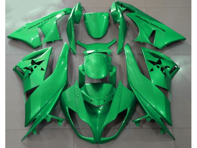 Glänzendes Grün & Benutzerdefinierte Logos 2009-2012 ZX6R Motorrad Verkleidung