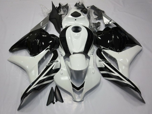 Glänzendes Schwarz & Weiß 2009-2012 CBR600RR Motorrad Verkleidung