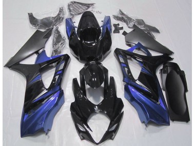 Glänzendes Schwarz & Blau 2007-2008 GSXR 1000 Motorrad Verkleidung
