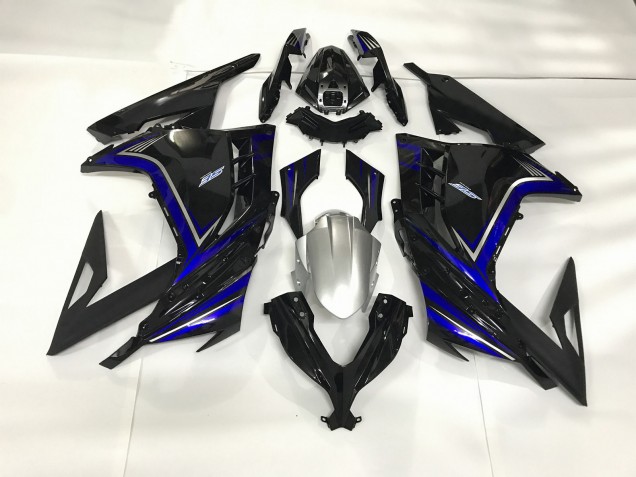 Glänzendes Schwarz & Blau 2013-2018 Ninja 300 Motorrad Verkleidung