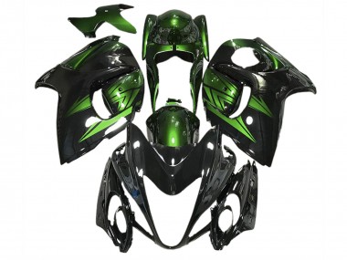 Glänzendes Schwarz & Dunkelgrün 2008-2020 GSXR 1300 Motorrad Verkleidung