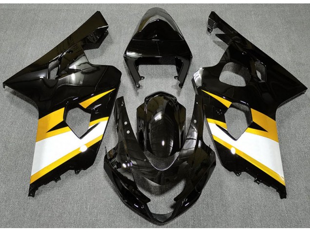 Glänzendes Schwarz & Gelb 2004-2005 GSXR 600-750 Motorrad Verkleidung Glänzendes Schwarz & Gelb 2004-2005 GSXR 600-750 Motorrad Verkleidung