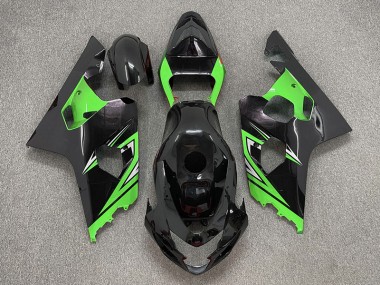 Glänzendes Schwarz & Grün 2004-2005 GSXR 600-750 Motorrad Verkleidung