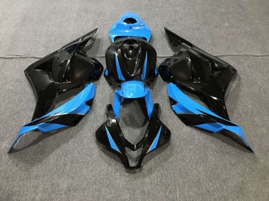 Glänzendes Schwarz & Himmelblau 2009-2012 CBR600RR Motorrad Verkleidung