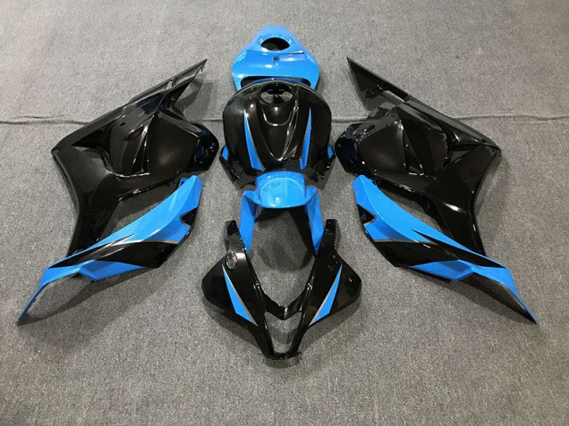 Glänzendes Schwarz & Himmelblau 2009-2012 CBR600RR Motorrad Verkleidung