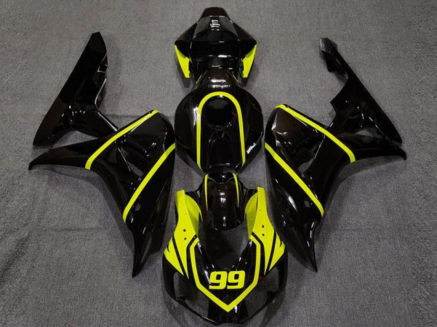 Glänzendes Schwarz & Leuchtendes Gelb 2006-2007 CBR1000RR Motorrad Verkleidung