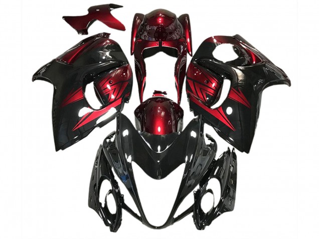 Glänzendes Schwarz & Tiefrot 2008-2020 GSXR 1300 Motorrad Verkleidung