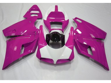 Glanzrosa & Weiß 1993-2005 Ducati 996 748 916 998 Motorrad Verkleidung